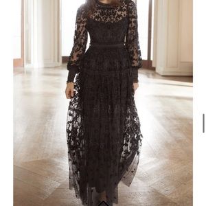 NEEDLE AND THREAD EMILIANA BLACK GOWN
